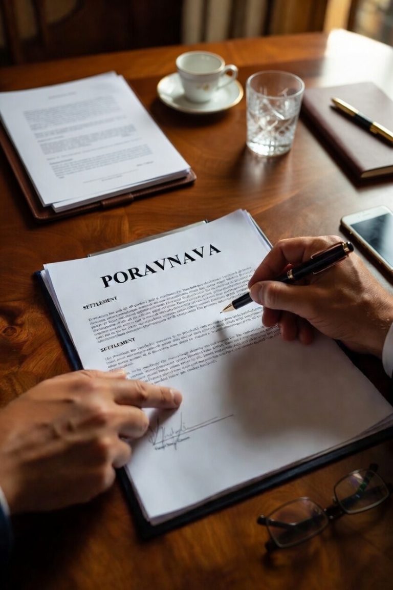 Odvetnik za odškodnine Ljubljana izpolnjuje obrazec za izvensodno poravnavo za najvišji odškodninski zahtevek.